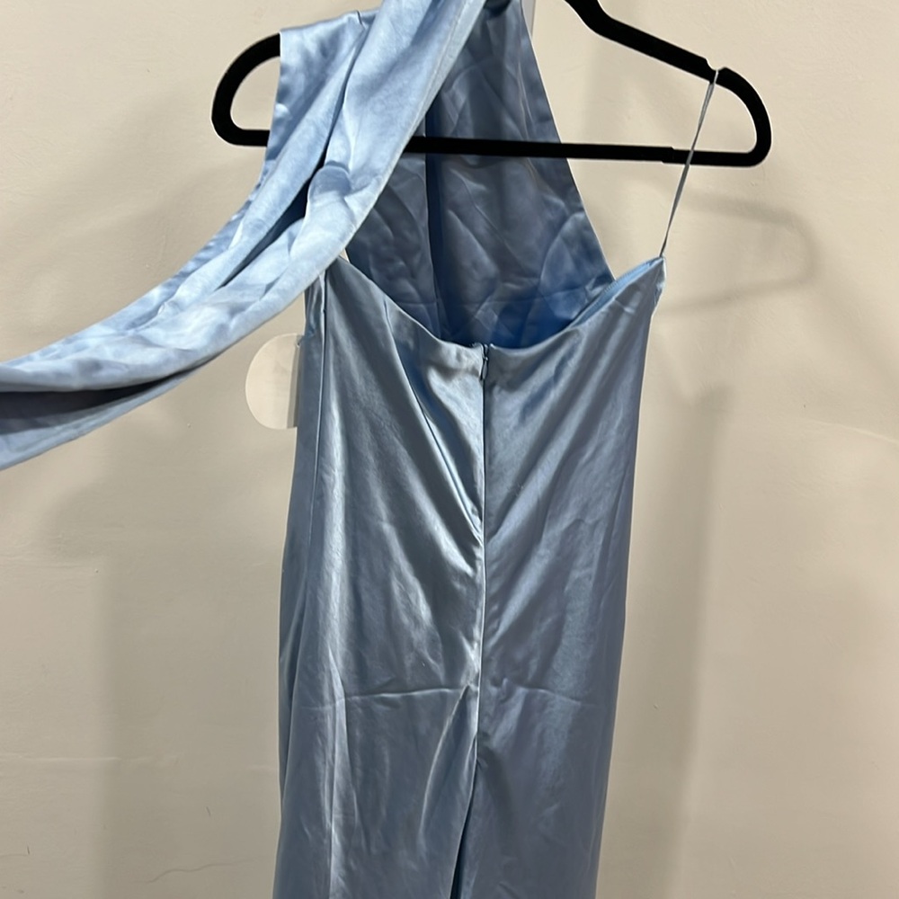 MISHA COLLECTION - LILIA SATIN MAXI DRESS - BLUE - Picture 12 of 14